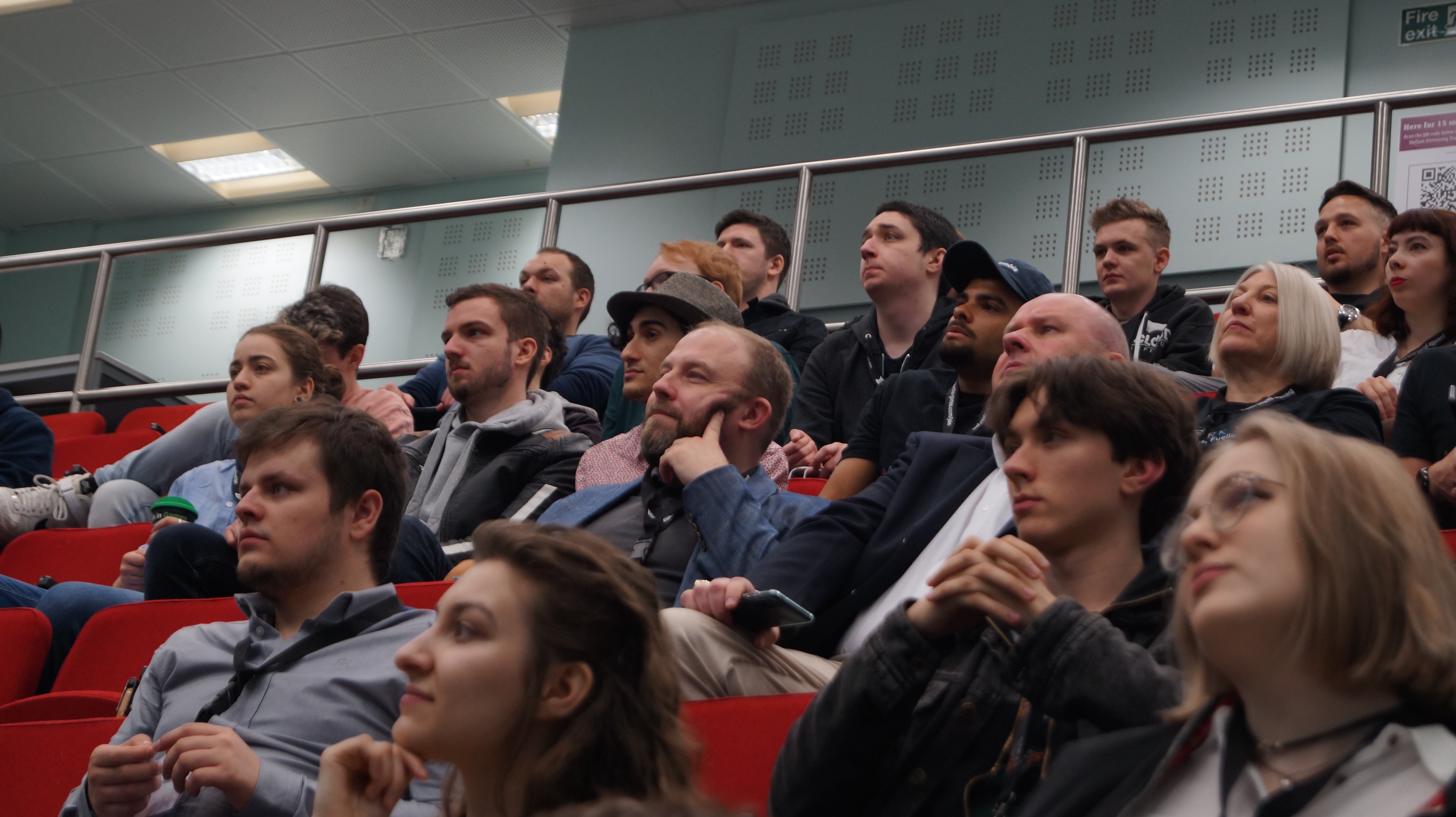 Attendees watching presentations at Search for a Star Finals Day 2022